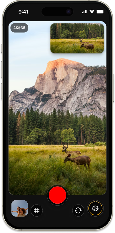 OneShot Cam recording with dual preview